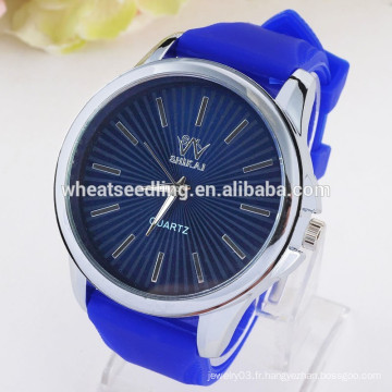 Montre biologique unisexe en silicone jelly colorée